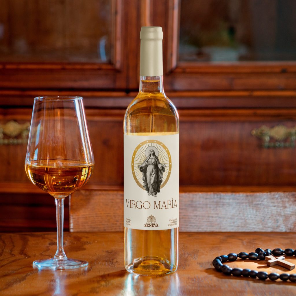 Bottle with Wine Glass Mockup